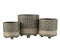 J-Line bloempot Mozaiek - keramiek - grijs/ blauw - large - Ø 16.50 cm
