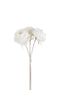 J-Line boeket Pioen 3 Stuks - polyester - wit