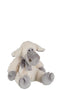 J-Line Schaap+Sjaal Pluche Ecru/Grijs Medium