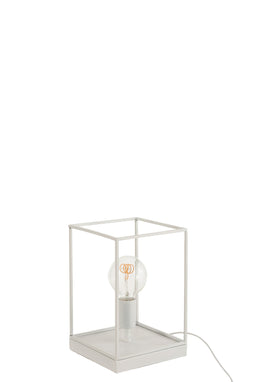 LAMP 1 LAMP REC FRAME MET WH S