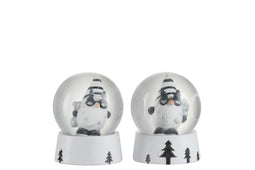 SNOWGLOBE SANT POL BL/W S ASS2