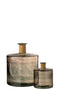 VASE SAFARI WIDE LIGHT BROWN L