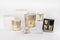 J-Line geurkaars Deluxe - glas - goud - large