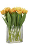 TULIPS VASE OVAL PL GL YELL