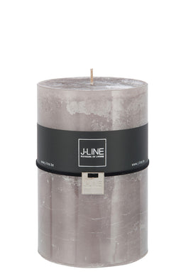 J-Line cilinderkaars - lavendel - small - 18u - 6 stuks