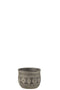 J-Line bloempot Fresco - cement - grijs - small - Ø 13.00 cm - 2 stuks