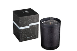 J-Line geurkaars Happy Faces - zwart - small - 35U