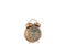 J-Line Wekker Romeinse Cijfers Tandwielen klok - hout - bruin - Ø 26 cm - woonaccessoires