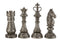 J-Line schaakstuk - polyresin - donkergrijs - 4 stuks