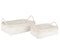 J-Line set van 2 manden - bamboe - wit