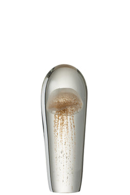 J-Line presse-papier Kwal - glas - goud - large