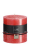 J-Line cilinderkaars - rood - 75U - 6 stuks