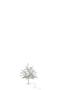 TREE LEAV GLIT+LED MET SILV S