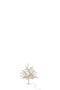 TREE LEAV GLIT+LED MET SILV S