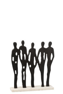 FIGURE IN A ROW ALU/MARB BL/WH