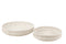 S/2 DISHES ROUND RATTAN WHITE