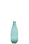 J-Line vaas Fles - glas - aqua - small