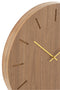 J-Line Wekker Romeinse Cijfers Tandwielen klok - metaal - zwart - small - Ø 26 cm - woonaccessoires