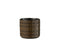 J-Line bloempot Streep - keramiek - zwart/bruin - medium - Ø 13.50 cm - 2 stuks