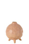 J-Line vaas Voet Rond - keramiek - roze/oranje - 17.00 cm hoog
