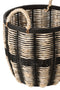 S/3 BASKETS ROPE/RATTAN BL/NAT