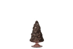 J-Line Kerstboom - glas - bruin - small