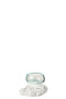 J-Line vaas Op Voet Lava -steen/glas - wit/transparant - extra small - 10.00 cm hoog