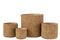 J-Line Bloempot Bloem voor binnen - Keramiek - oker - small - Ø 12 cm - woonaccessoires