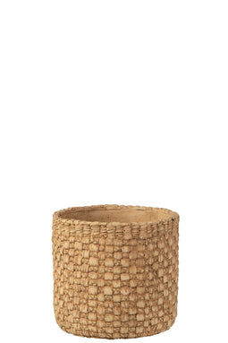 FLOWERPOT WOVEN CEMENT BEIGE M