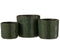 J-Line Bloempot Gewoven - cement - beige - Ø 16.5 cm - 2 stuks