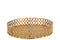 J-Line Eva Rond Rigen plateau - dienblad - metaal - goud - woonaccessoires