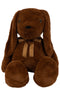 J-Line teddybeer konijn Strik - pluche - roestbruin - large