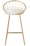BARSTOOL ROUND METAL GOLD