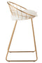 BARSTOOL ROUND METAL GOLD