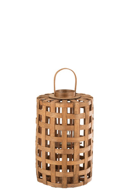 LANTERN CYLINDER POPLAR WD BR