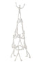 J-Line figuur 9 personen Piramide - aluminium - wit