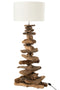 LAMP+SHADE DRIFTWD NAT/BEIGE M