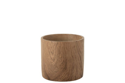 J-Line bloempot Bos - cement - bruin - large - Ø 18.00 cm - 2 stuks
