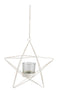 TLH STAR HANG METAL GLITTER WH