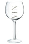 J-Line wijnglas - wit - zilver - 6 stuks