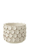 J-Line bloempot Celine - keramiek - wit - Ø 18.50 cm