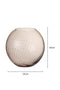 VASE ROUND RIDGES GLASS PINK L