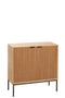 J-Line kast op poten - 2 deuren - hout & metaal - naturel - woonaccessoires