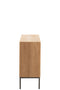 J-Line kast op poten - 2 deuren - hout & metaal - naturel - woonaccessoires