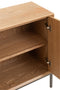 J-Line kast op poten - 2 deuren - hout & metaal - naturel - woonaccessoires