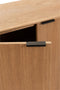 J-Line kast op poten - 2 deuren - hout & metaal - naturel - woonaccessoires