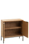 J-Line kast op poten - 2 deuren - hout & metaal - naturel - woonaccessoires
