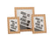 J-Line theelichthouder Mozaiek - glas - goud - small - 2 stuks