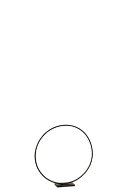 J-Line ring Op Voet ring decoratie - metaal - zwart - small - tuinaccessoires