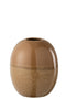 J-Line vaas Barbara - keramiek - bruin - small - 20.00 cm hoog